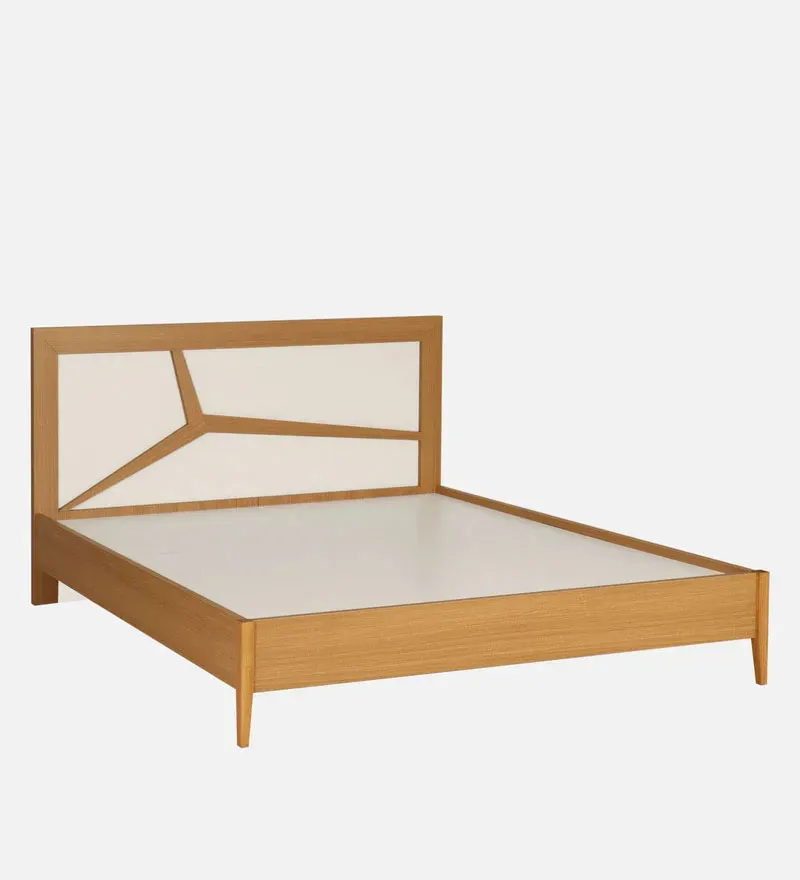 Matrix King Size Bed In Urban Teak & White Colour.jpg2.webp