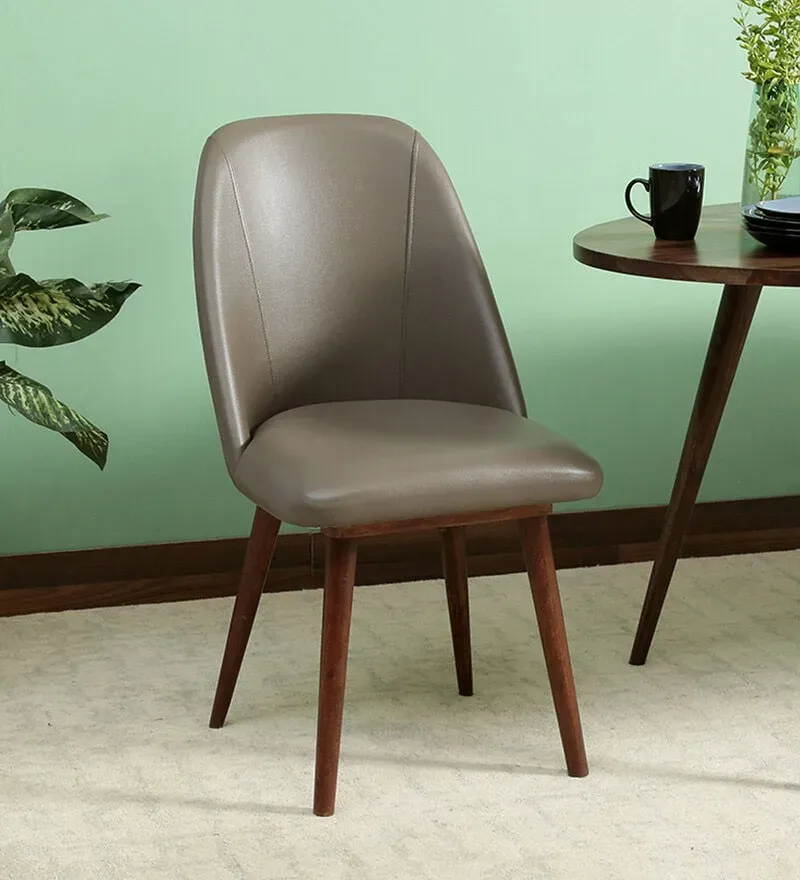 Mazi Leatherette Dining Chair In Dark Grey Colour (Set Of 2).webp