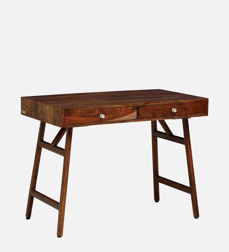 Memphis Solid Wood Study Table In Provincial Teak Finish2.jpg