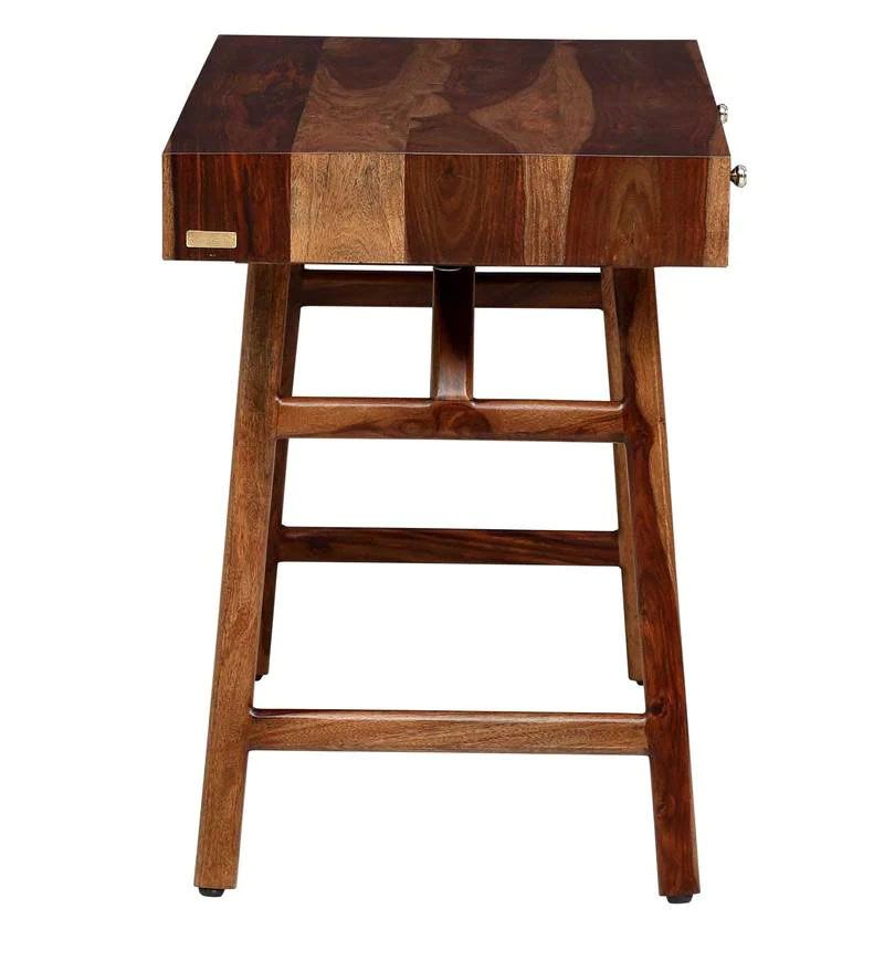 Memphis Solid Wood Study Table In Rustic Teak Finish5.jpg