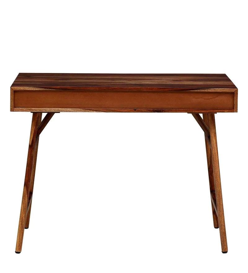 Memphis Solid Wood Study Table In Rustic Teak Finish6.jpg
