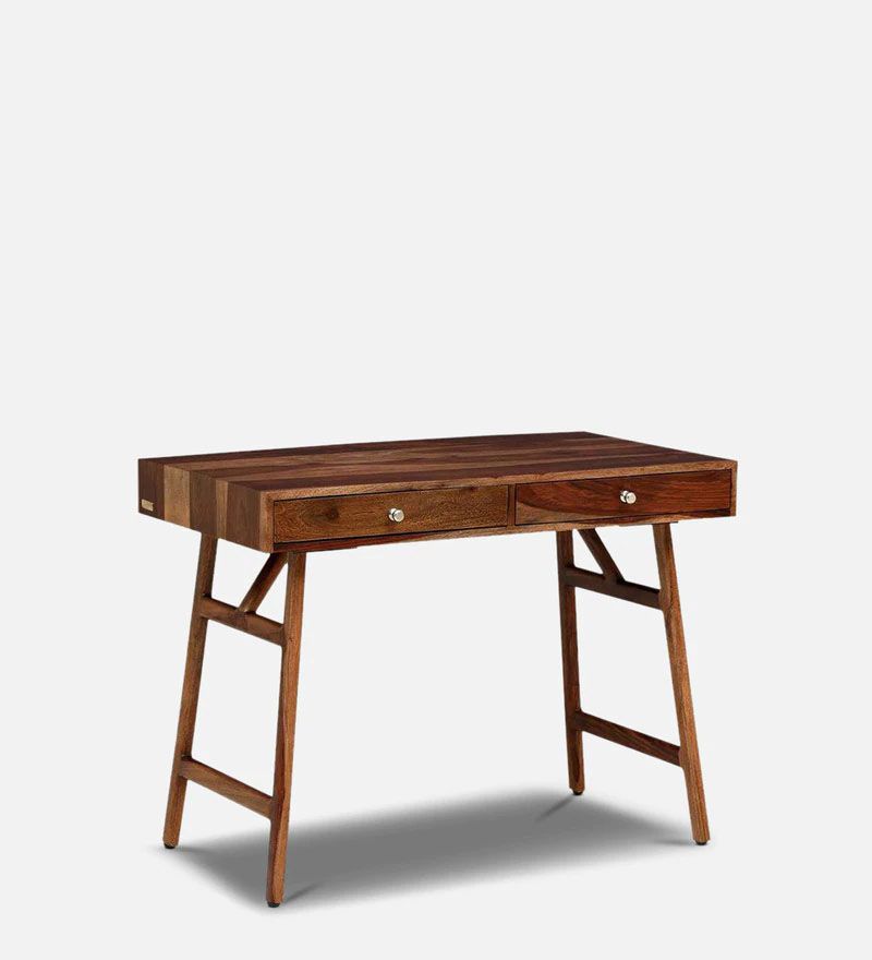 Memphis Solid Wood Study Table In Rustic Teak Finish8.jpg