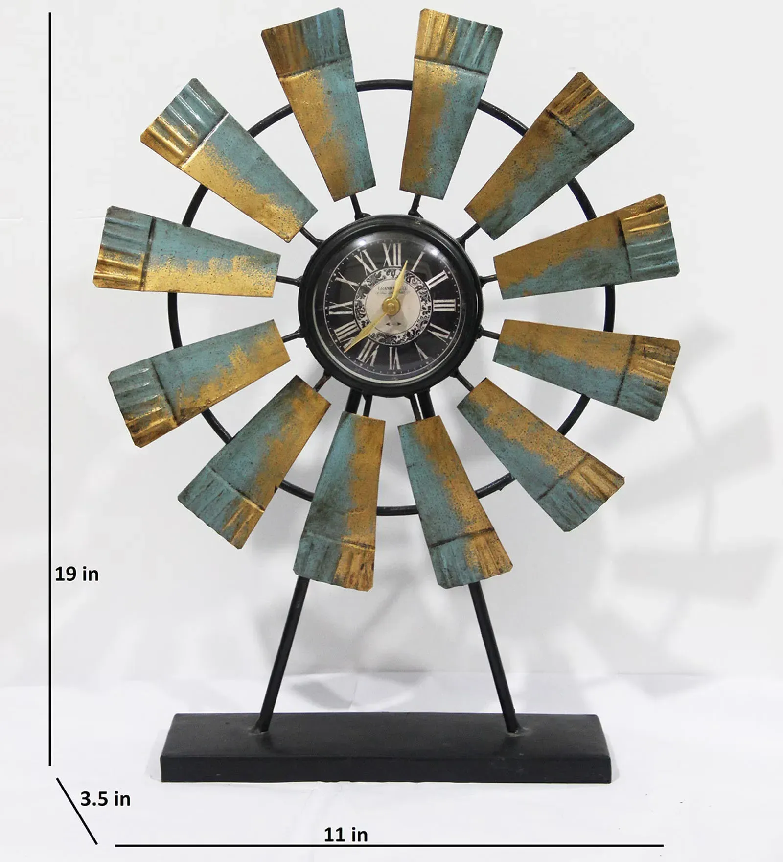 Metal Decorative Manila In Multicolour Table Clock.jpg2.webp