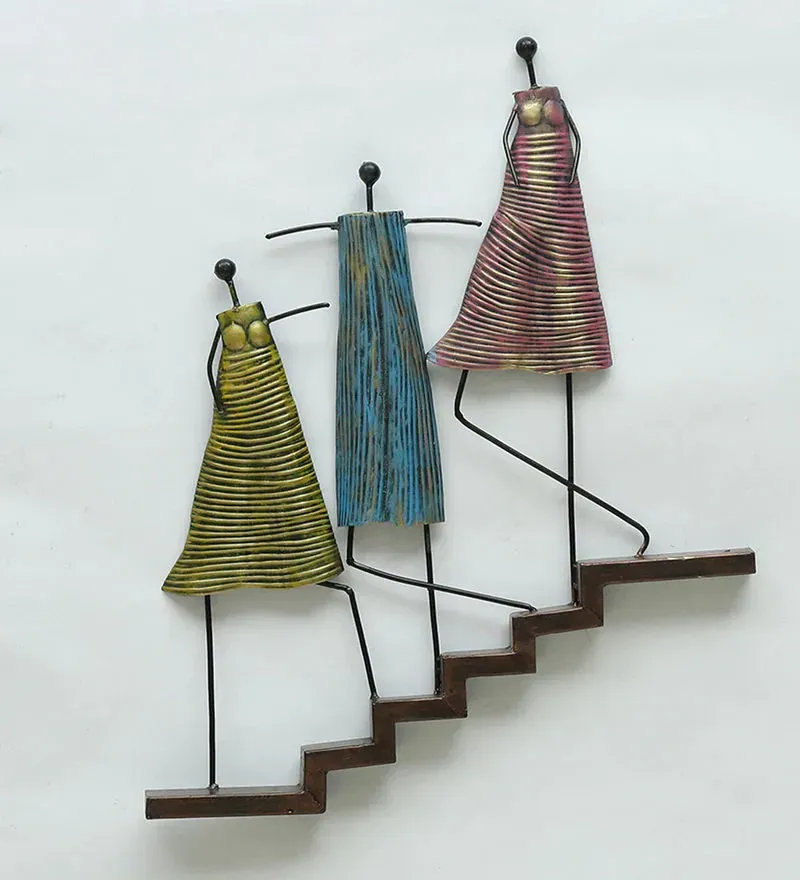 Metal Tribal Lady Wall Art In Multicolour.jpg1.webp