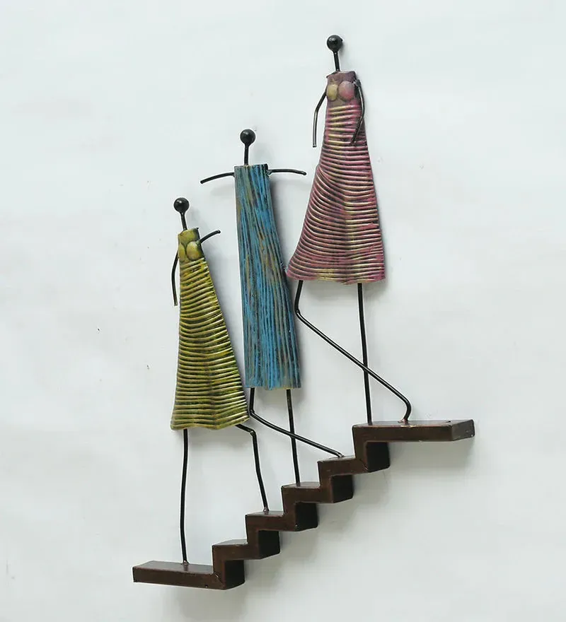 Metal Tribal Lady Wall Art In Multicolour.jpg4.webp