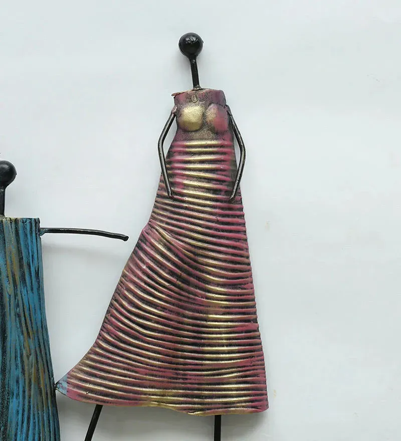 Metal Tribal Lady Wall Art In Multicolour.jpg5.webp
