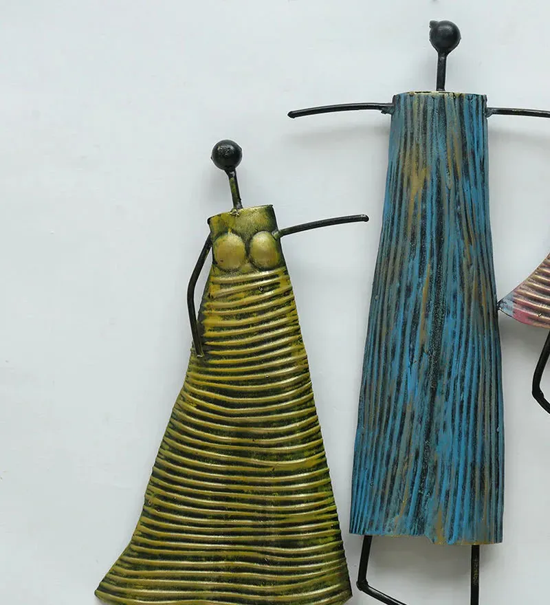 Metal Tribal Lady Wall Art In Multicolour.jpg6.webp
