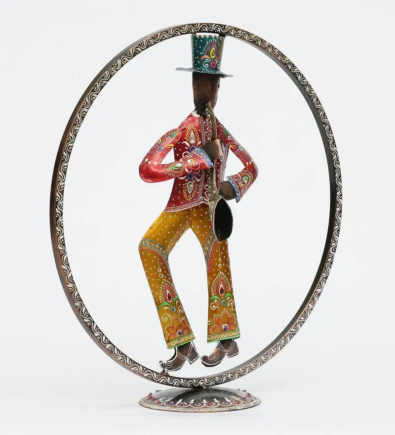 Metal Trumpet Musician In Multicolour Wall Art.jpg3.webp