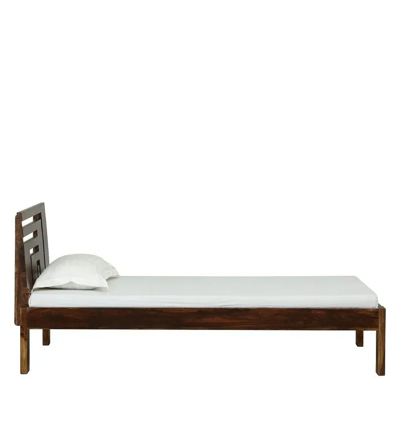 Mirow Sheesham Wood Single Bed In Provincial Teak Finish with Slatted Headrest.jpg6.webp