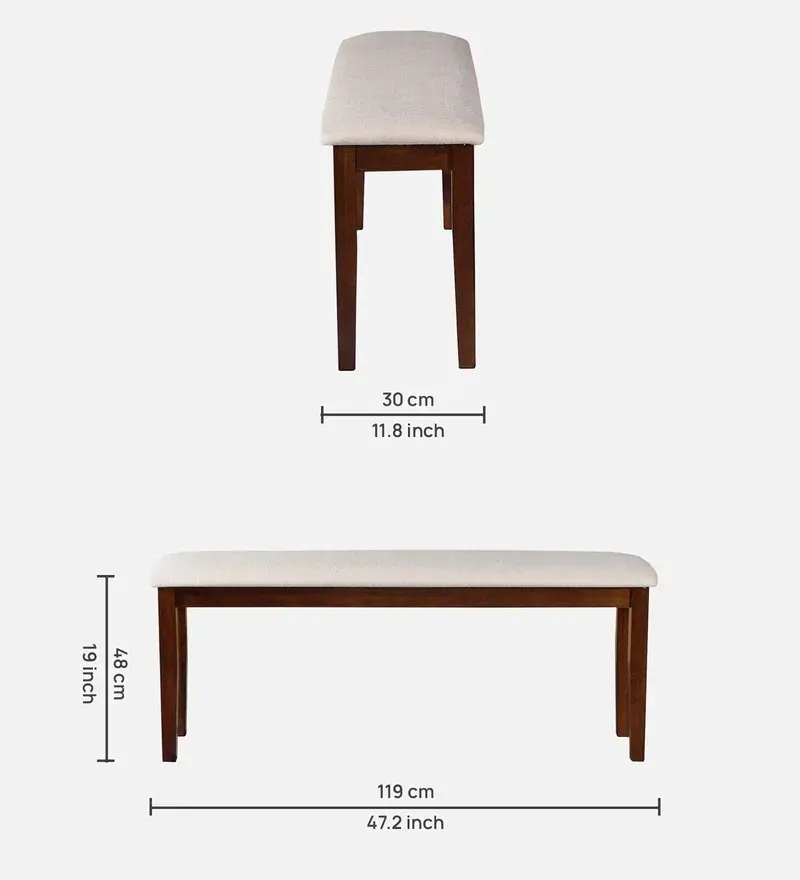 Miso Solid Wood 6 Seater Dining Set in Oak Finish With Bench.jpg3.webp