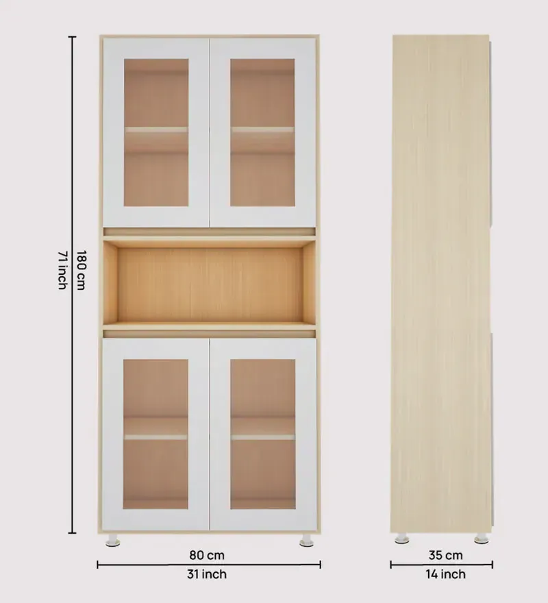 Mobley Book Case in Beige Teak & Frosty White Finish.jpg1.webp