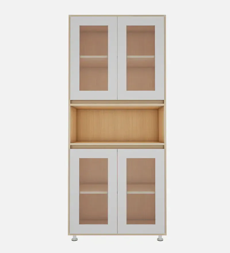 Mobley Book Case in Beige Teak & Frosty White Finish.jpg5.webp