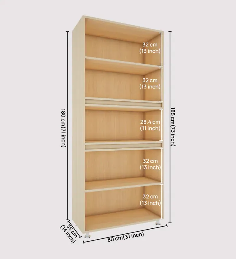 Mobley Book Case in Beige Teak & Frosty White Finish.jpg8.webp