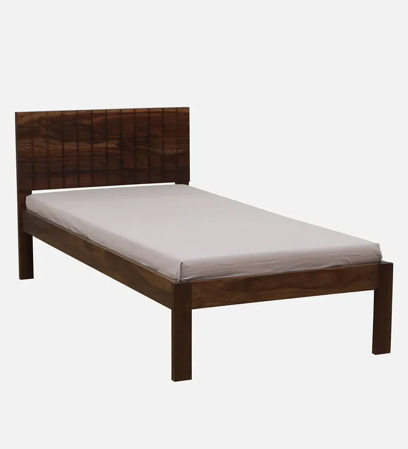 Mysen Sheesham Wood Single Bed In Provincial Teak Finish with Carved Headrest.jpg2.webp