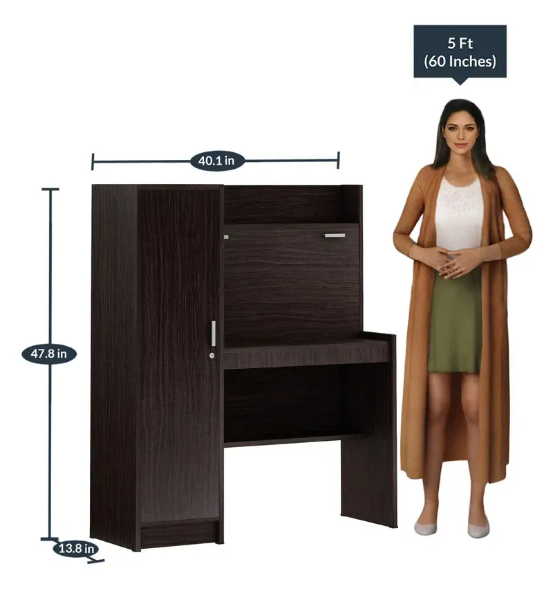 Nakamura Hutch Desk in Wenge Finish4.webp