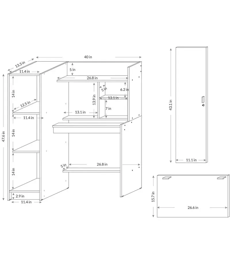 Nakamura Hutch Desk in Wenge Finish5.webp