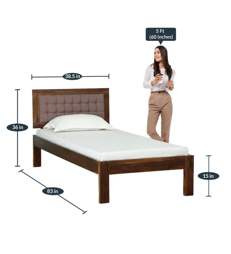Naples Sheesham Wood Single Bed In Provincial Teak Finish with Padded Headrest.jpg2.webp