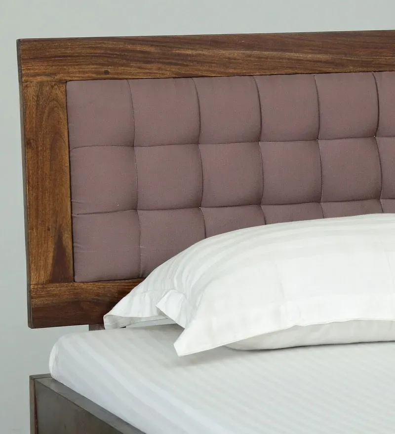 Naples Sheesham Wood Single Bed In Provincial Teak Finish with Padded Headrest.jpg9.webp
