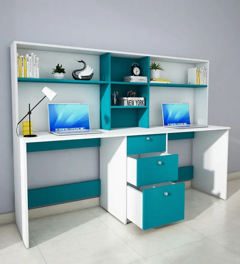 Natsu Hutch Desk in Frosty White And Ocean Green Finish.jpg1.webp