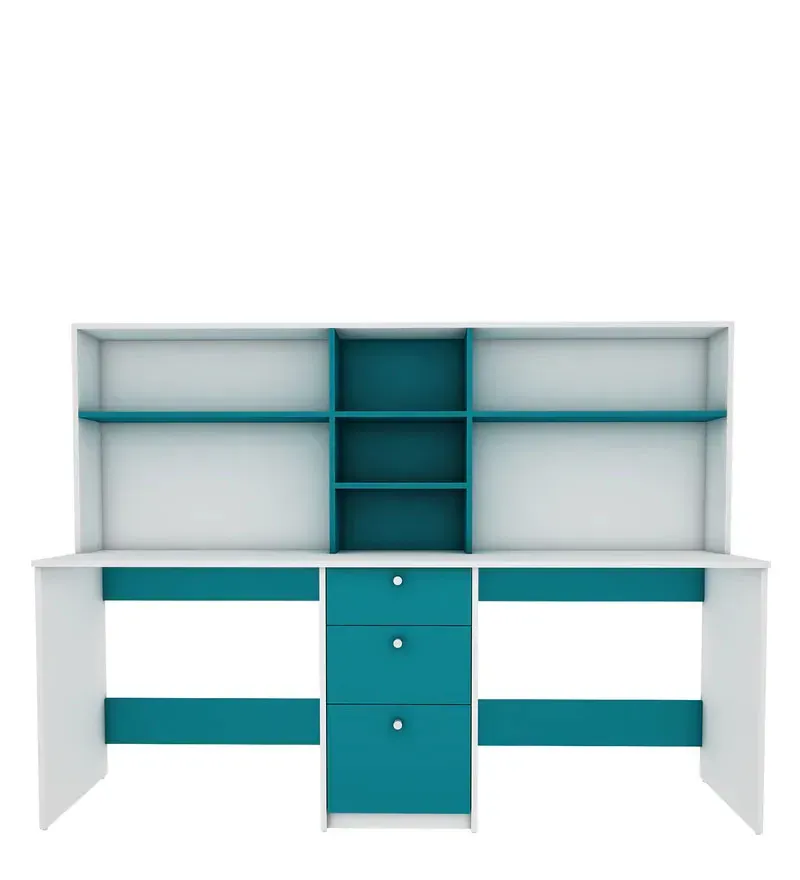 Natsu Hutch Desk in Frosty White And Ocean Green Finish.jpg3.webp