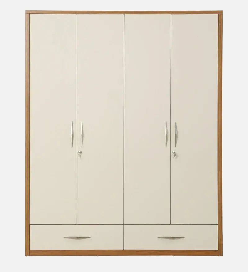 Nicole 4 Door Wardrobe In Natural Teak Finish.jpg2.webp