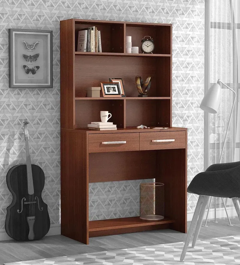Nozomi Hutch Desk in Regato Walnut Finish.webp