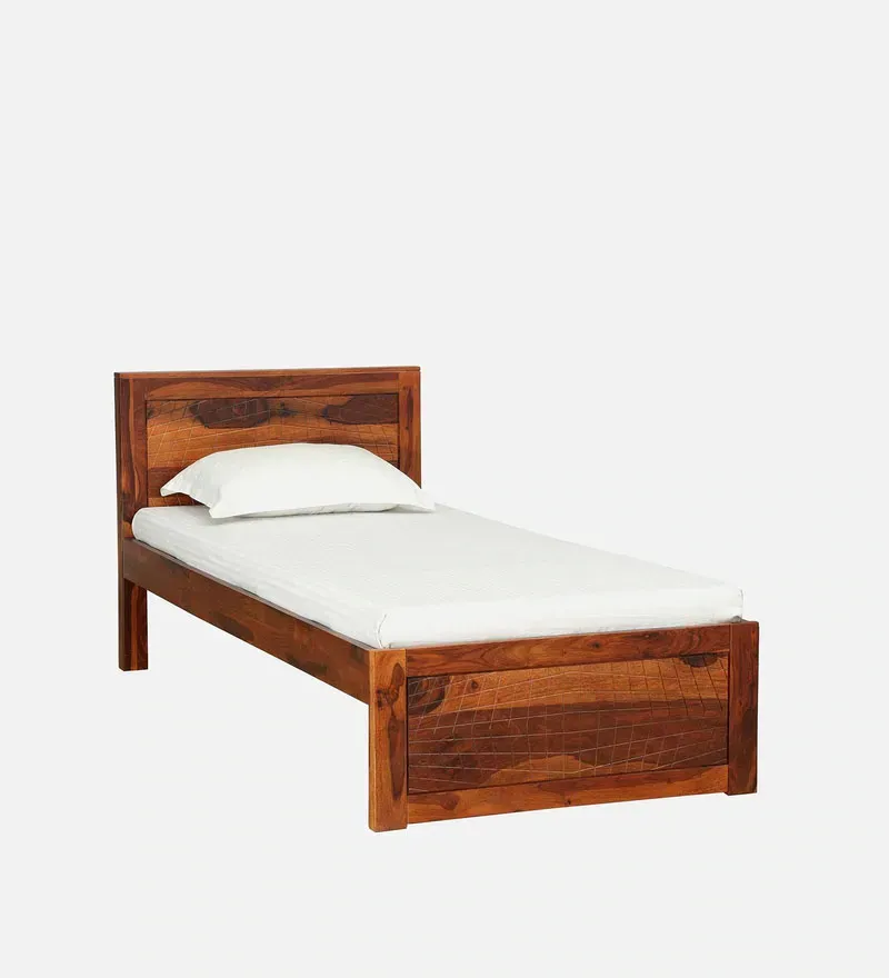 Nuevo Sheesham Wood Single Bed In Honey Oak Finish.jpg3.webp