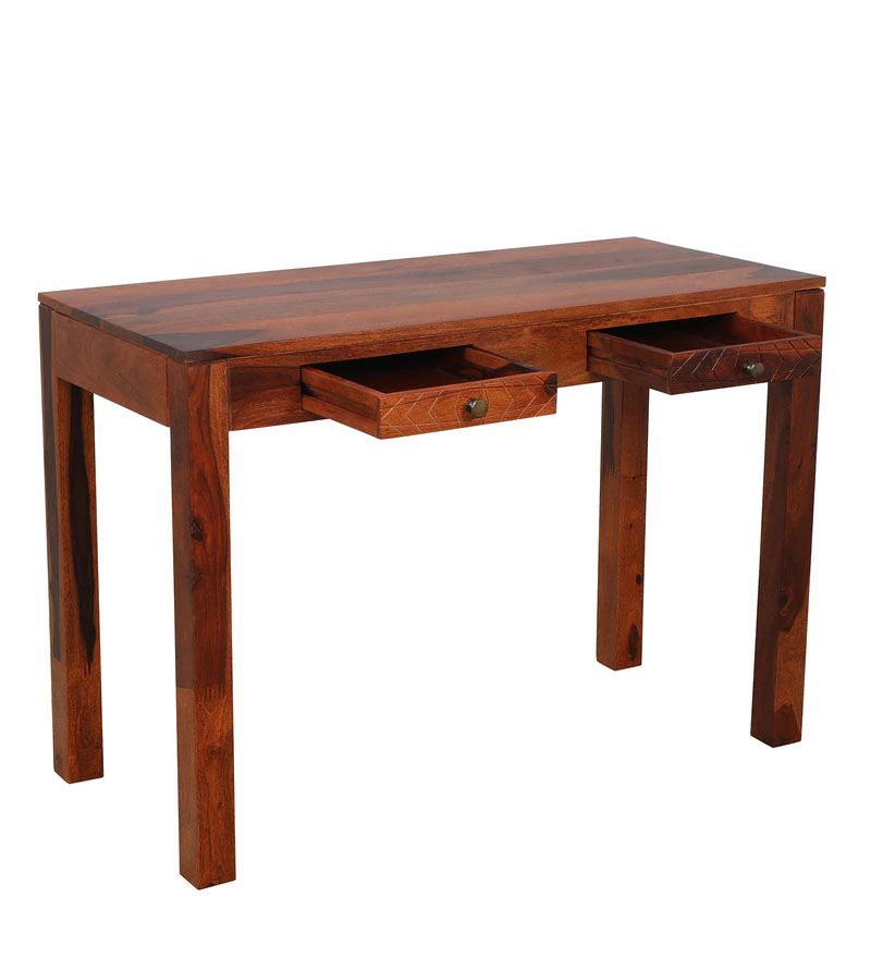 Nuevo Solid Wood Study Table In Honey Oak Finish5.jpg