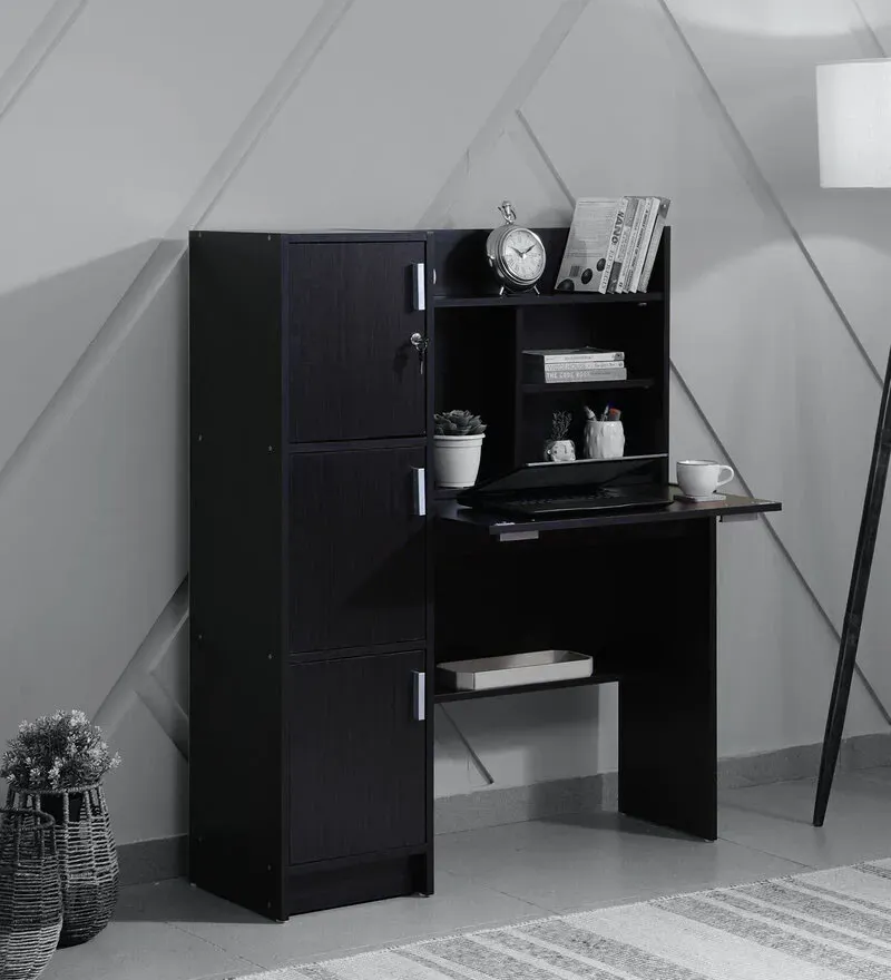 Omura Hutch Desk in Wenge Finish.webp