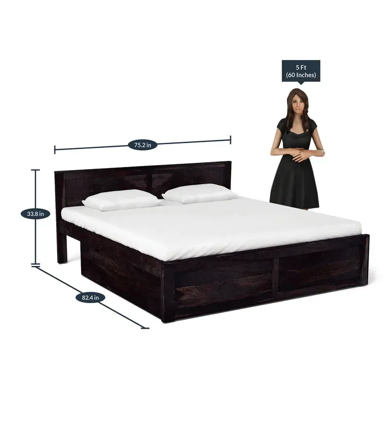 Oriel Sheesham Wood King Size Bed In Warm Chestnut Finish With Drawer Storage.jpg2.webp