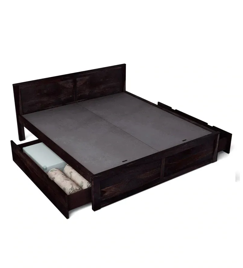 Oriel Sheesham Wood King Size Bed In Warm Chestnut Finish With Drawer Storage.jpg4.webp