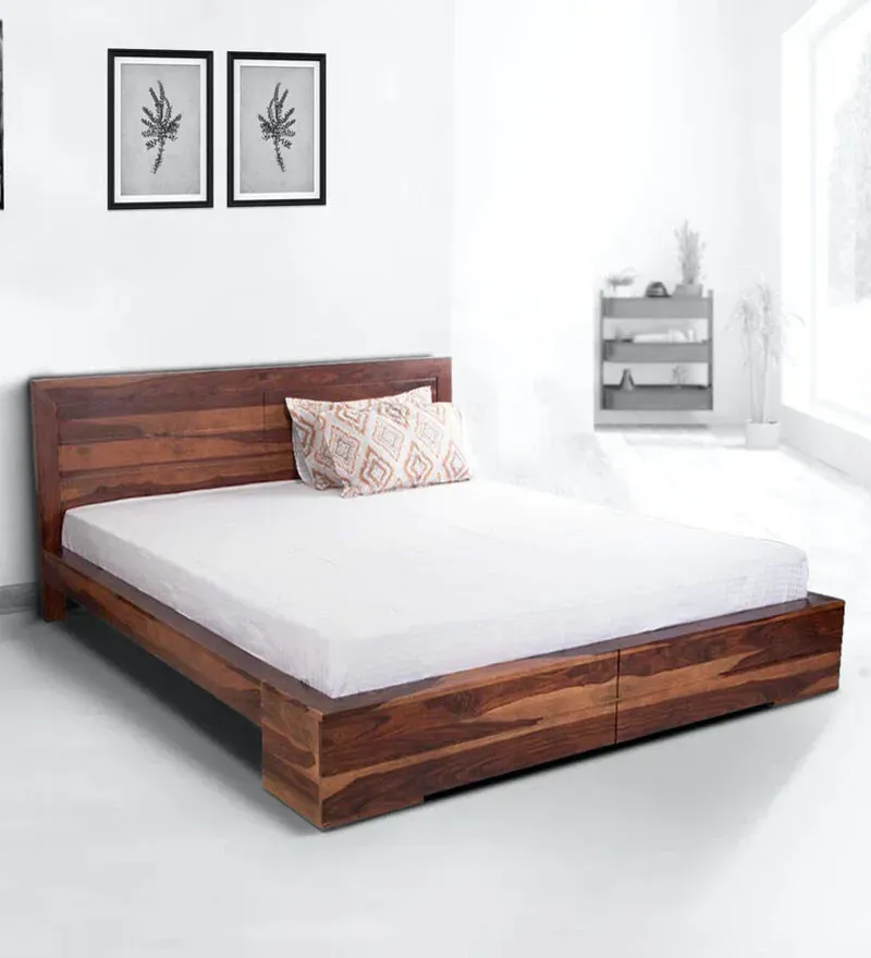 Osage Sheesham Wood King Size Bed in Walnut Finish.webp