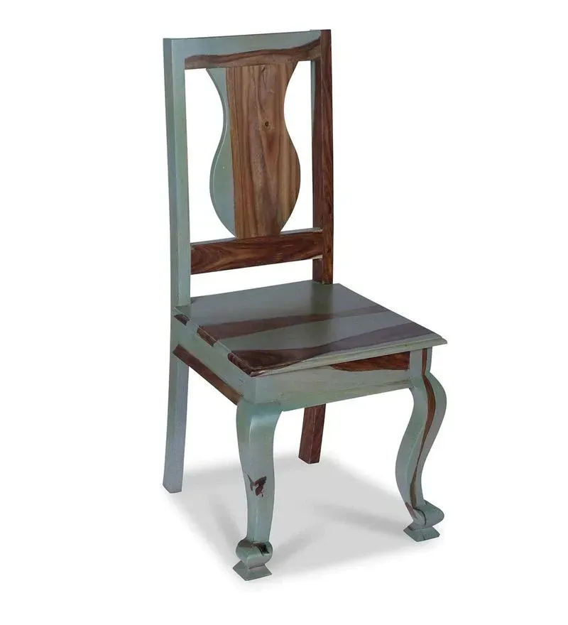 Pansy Sheesham Wood 6 Seater Dining Set in Vintage Green Finish with Bench.jpg6.webp