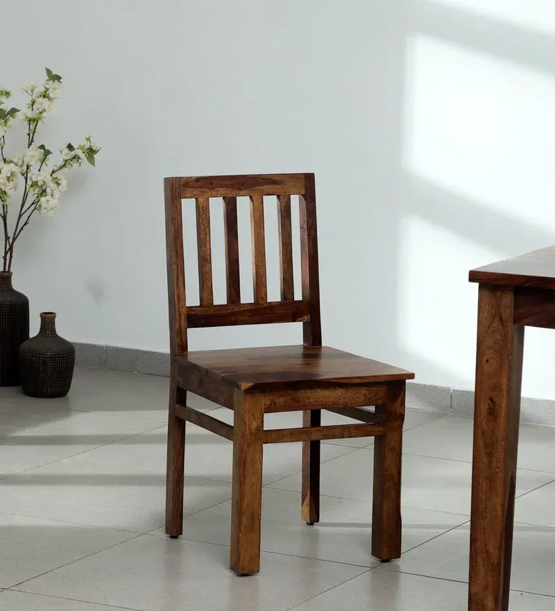 Patron Sheesham Wood Dining Chair In Provincial Teak Finish (Set Of 2).webp