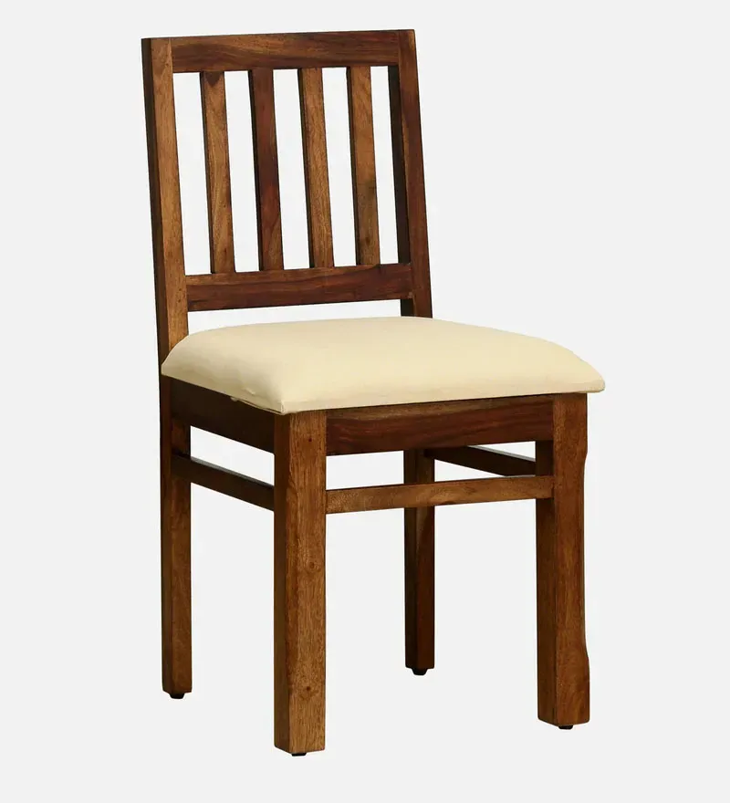 Patron Sheesham Wood Dining Chair with Beige Cushion In Provincial Teak Finish (Set Of 2).jpg2.webp
