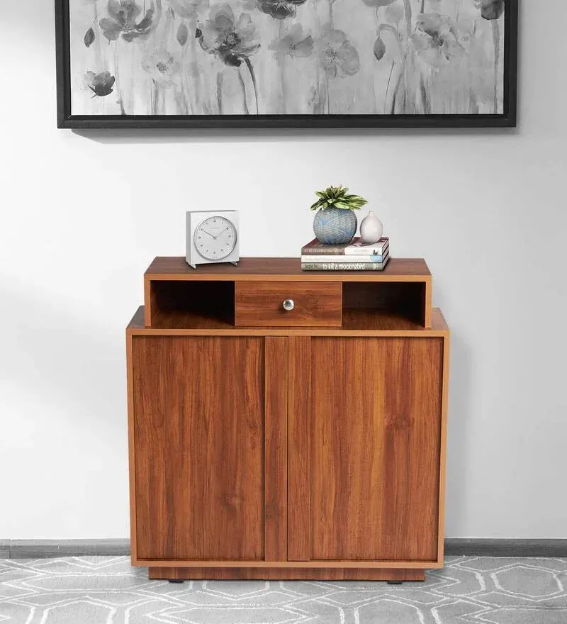 Peach Shoe Cabinet in Exotic Teak Finish.webp