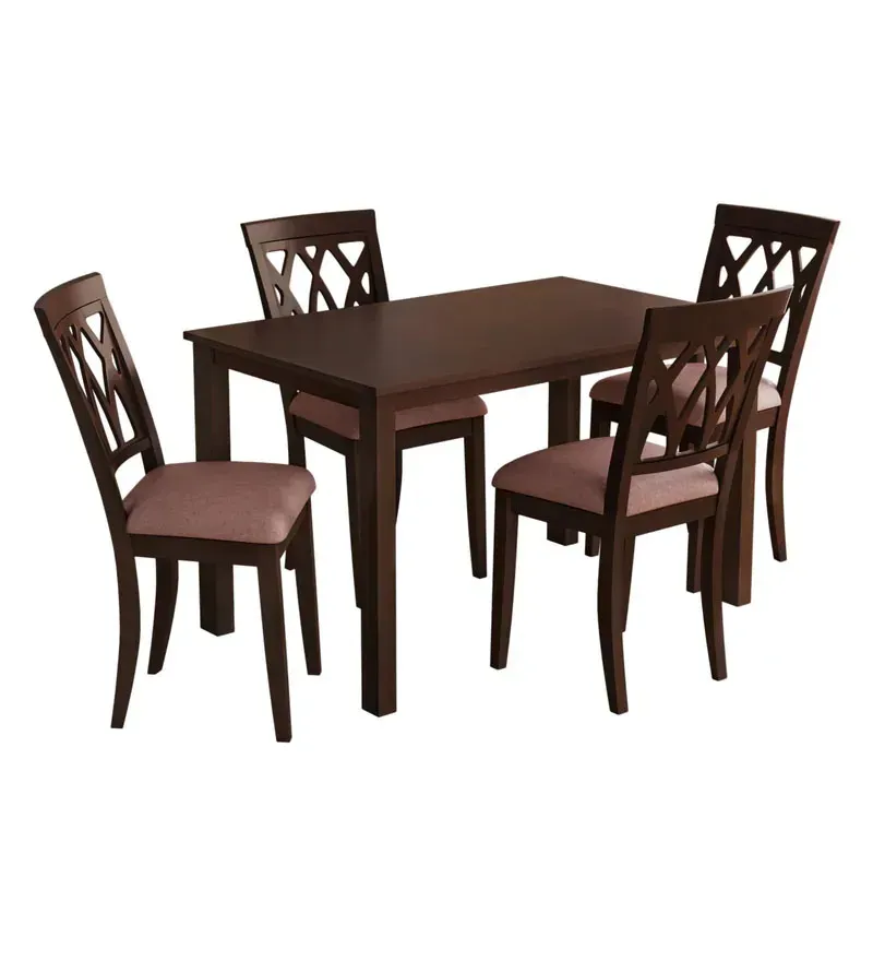 Peak Solid Wood 4 Seater Dining Set in Cappuccino Finish.jpg10.webp