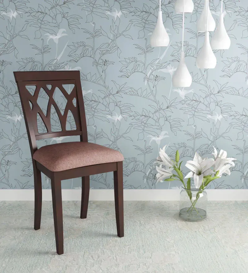 Peak Solid Wood Dining Chair In Brown Colour.webp