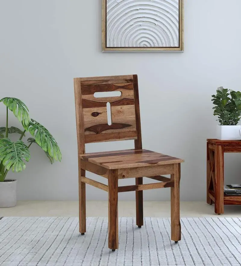 Petersburg Sheesham Wood Dining Chair In Rustic Finish (Set Of 2).webp