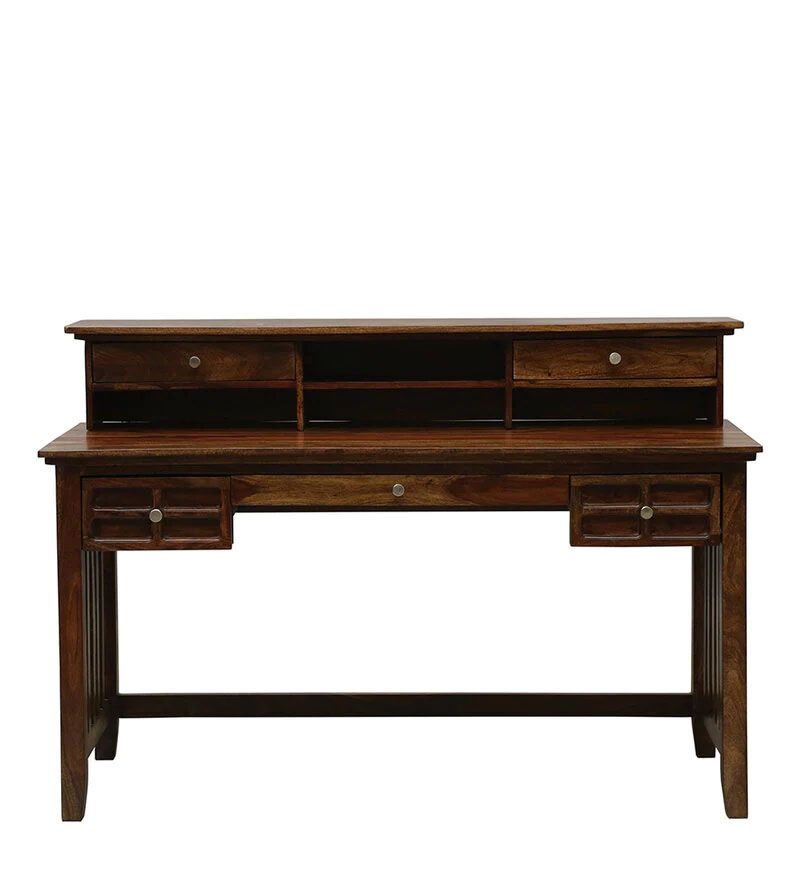 Picton Solid Wood Study Table In Provincial Teak Finish3.jpg
