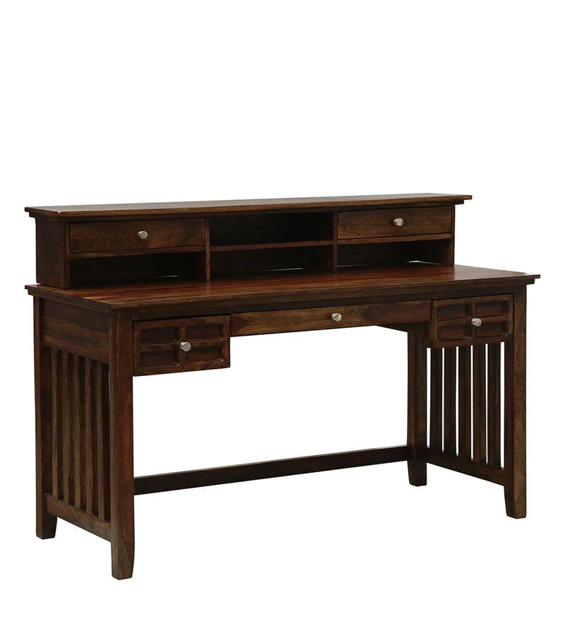 Picton Solid Wood Study Table In Provincial Teak Finish9.jpg