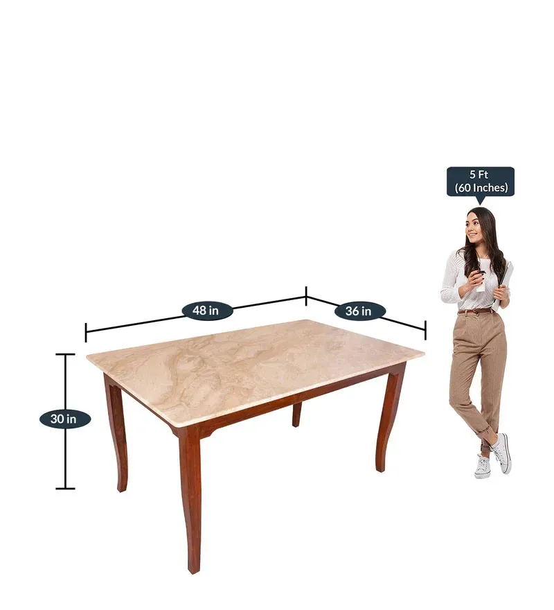 Plinto Solid Wood 4 Seater Dining Set in Beige Finish.jpg10.webp