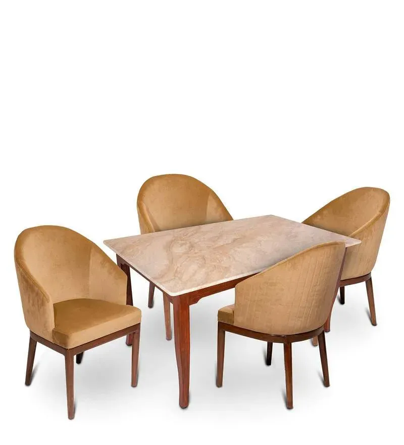 Plinto Solid Wood 4 Seater Dining Set in Beige Finish.jpg3.webp