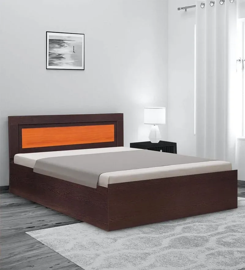 Primus King Size Bed in Wenge Finish with Box Storage.webp