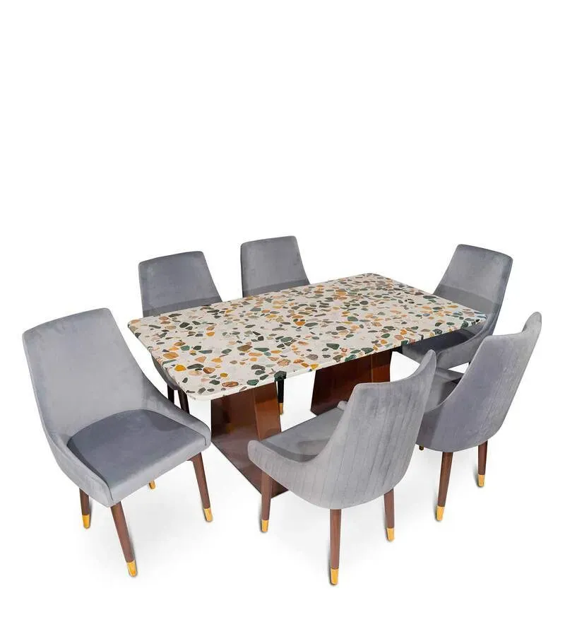 Pyramid Solid Wood 6 Seater Dining Set in Multi Colour.jpg3.webp
