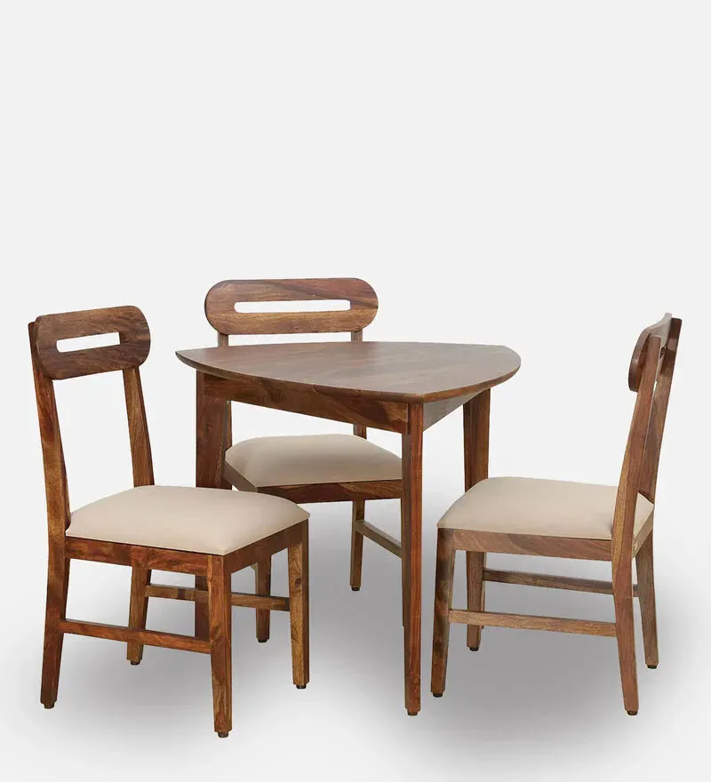 Rennes Sheesham Wood 3 Seater Dining Set in Provincial Teak Finish.webp