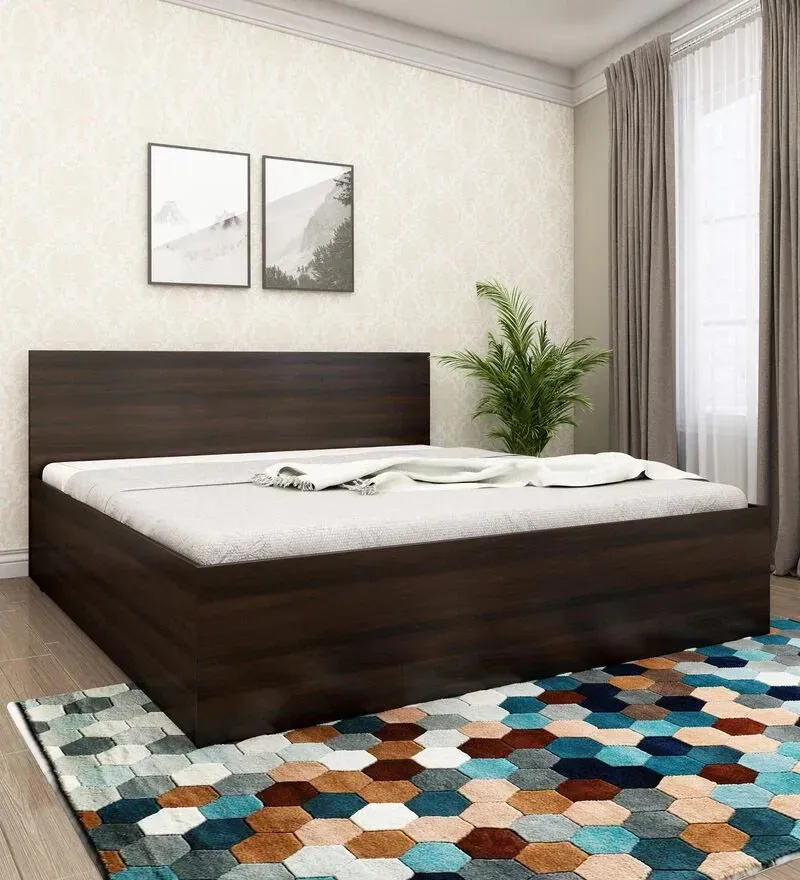 Rhino King Size Bed in Dark Wallnut Finish with Drawer & Box Storage.jpg1.webp