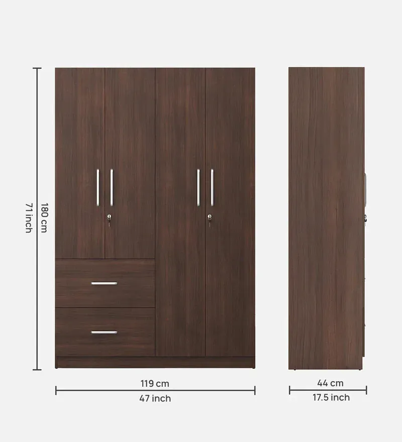 Riku 4 Door Wardrobe in Regato Walnut Finish.jpg1.webp