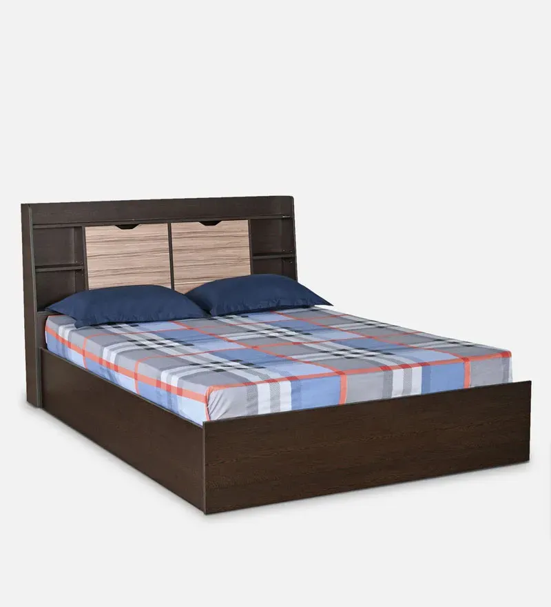 Riva King Size Bed in New Wenge Finish with Box Storage.webp