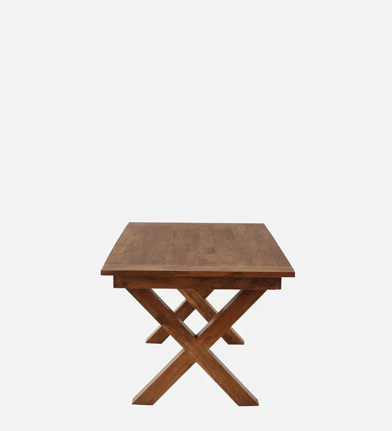 Rustic Solid Wood 6 Seater Dining Set in Brown Finish.jpg9.webp